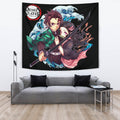 Tanjro & Nezuko Tapestry Demon Slayer Kimetsu No Yaiba Fan 4 - PerfectIvy