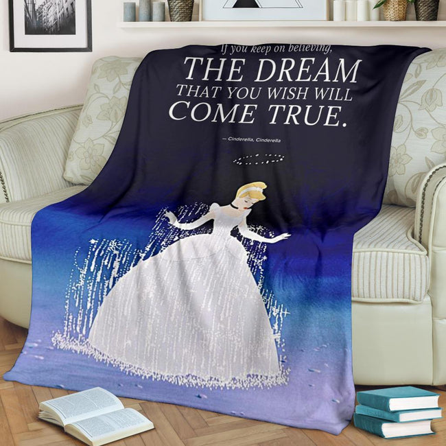The Dream Come True Cinderella Fleece Blanket 2 - PerfectIvy
