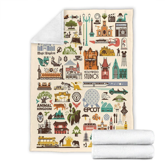 The Four Parks Icons Fleece Blanket Bedding Decor Idea 7 - PerfectIvy
