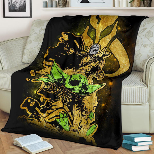 The Mandalorian Baby Yoda Fleece Blanket Star Wars Fan 3 - PerfectIvy