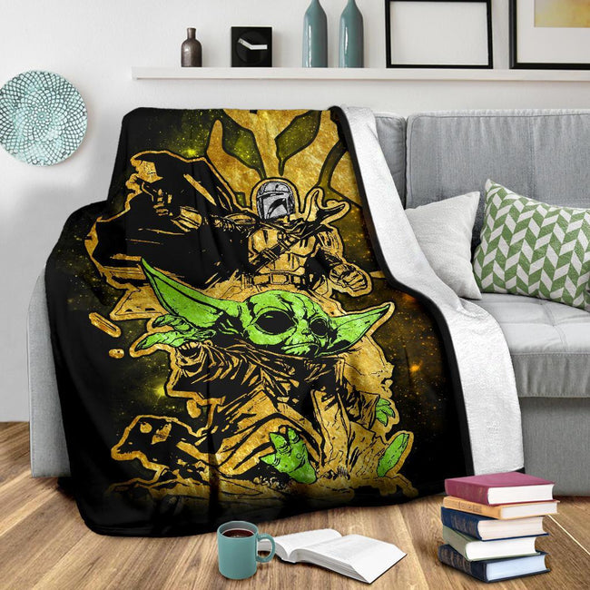 The Mandalorian Baby Yoda Fleece Blanket Star Wars Fan 4 - PerfectIvy