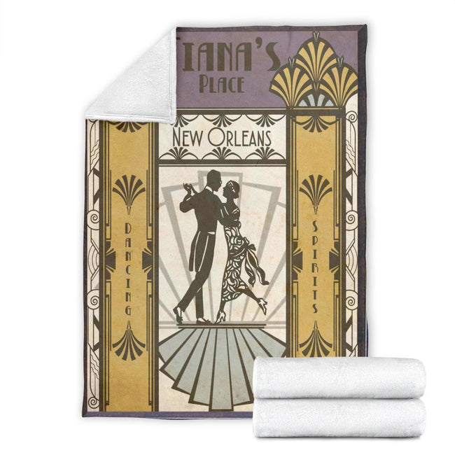 Tiana's Place New Orleans Tiana Princess Fleece Blanket 4 - PerfectIvy
