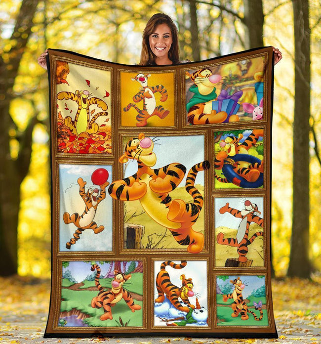 Tigger Fleece Blanket For Winnie The Pooh Friends Fan Gift 1 - PerfectIvy