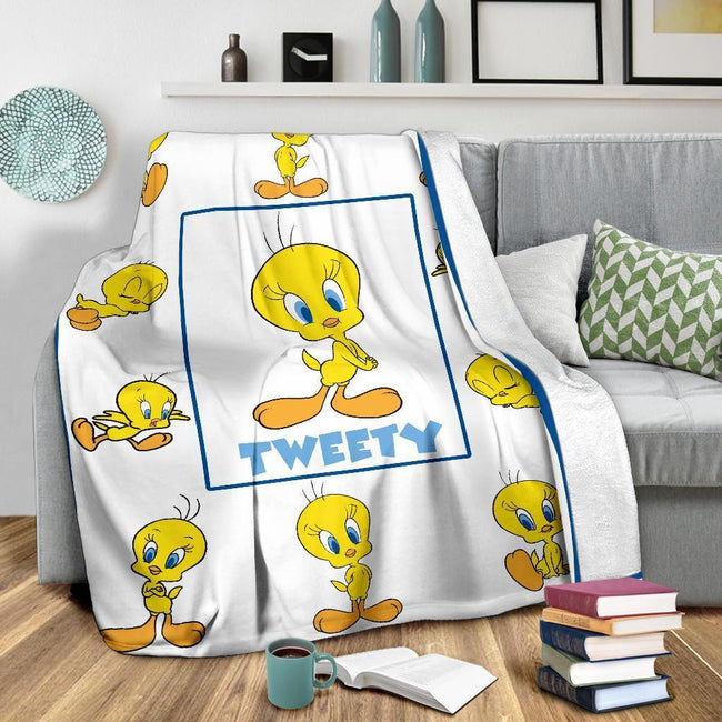 Tweety Fleece Blanket Looney Tunes Cartoon Fan Gift 4 - PerfectIvy