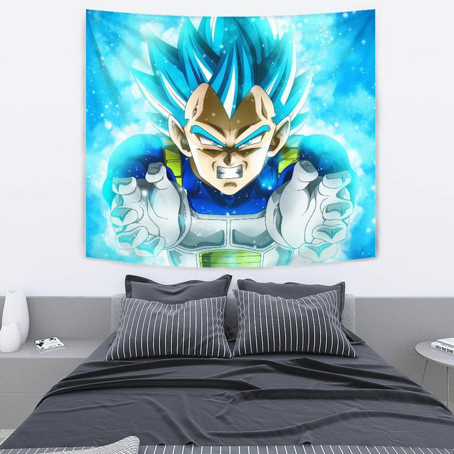 Vegeta Blue Hair Tapestry Dragon Ball Fan Gift Idea 3 - PerfectIvy