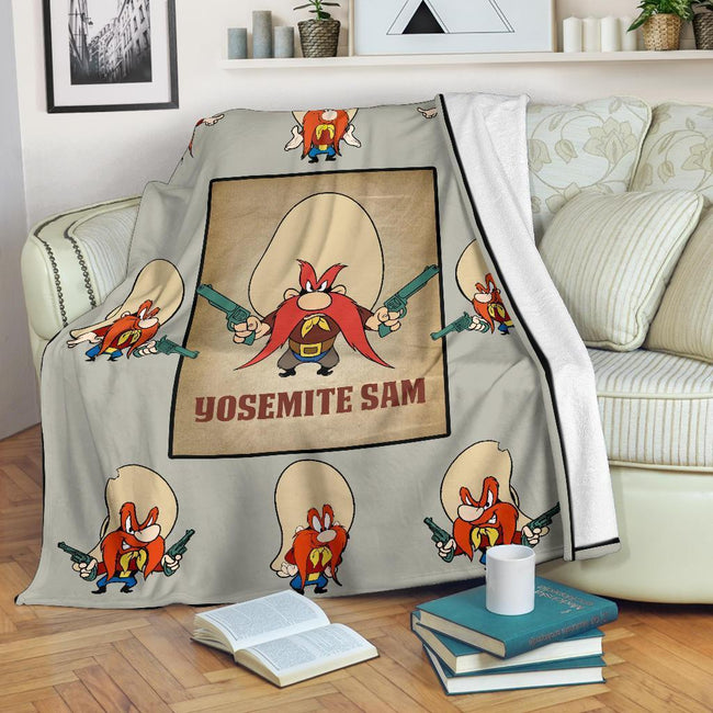 Yosemite Sam Fleece Blanket Funny Cartoon Cowboy 2 - PerfectIvy