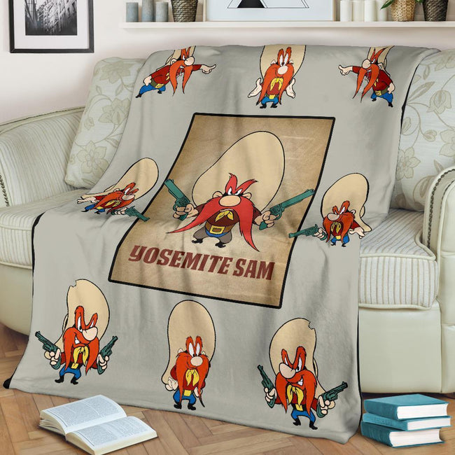 Yosemite Sam Fleece Blanket Funny Cartoon Cowboy 3 - PerfectIvy