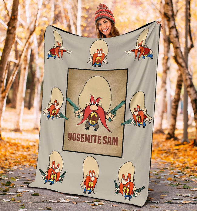 Yosemite Sam Fleece Blanket Funny Cartoon Cowboy 5 - PerfectIvy