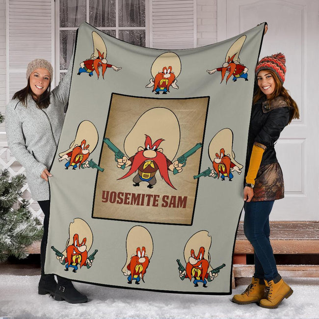Yosemite Sam Fleece Blanket Funny Cartoon Cowboy 6 - PerfectIvy