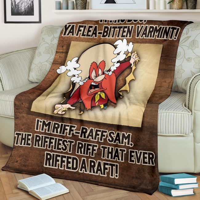 Yosemite Sam Fleece Blanket Funny Cartoon Fan Gift 3 - PerfectIvy