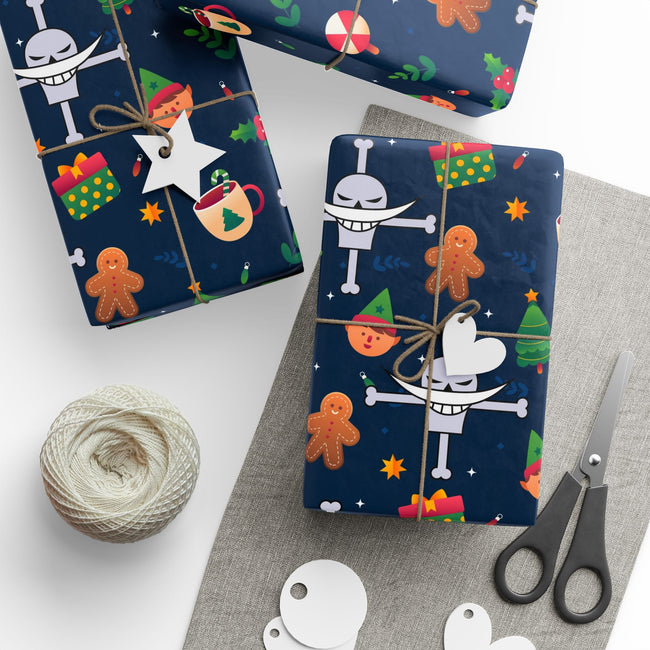 PT29102507 Holiday Gift Wrap with Christmas Design Whitebeard
