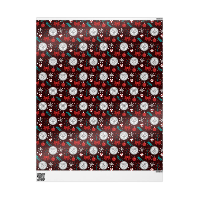 PT29102528 Holiday Gift Wrap with Christmas Design Transmutation Alchemy Emblem