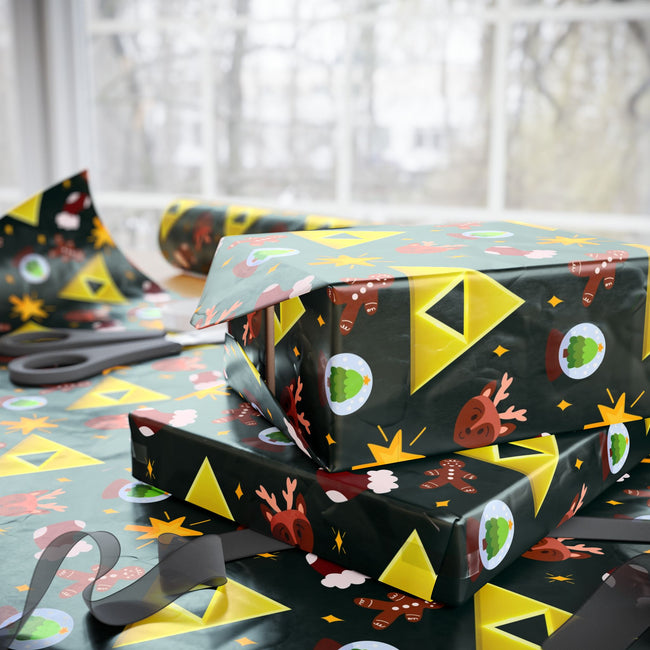 PT29102552 Holiday Gift Wrap with Christmas Design Spirit Seal