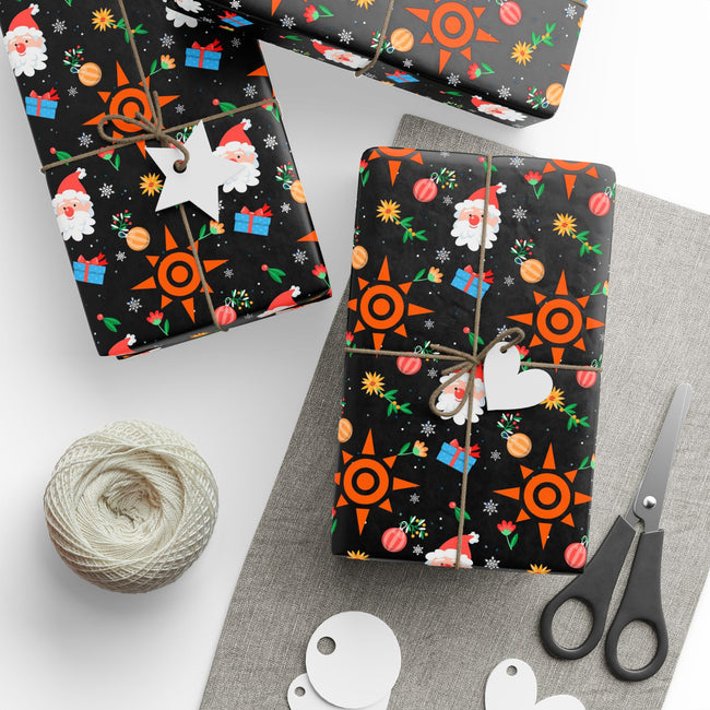 PT29102558 Holiday Gift Wrap with Christmas Design Crest of Courage