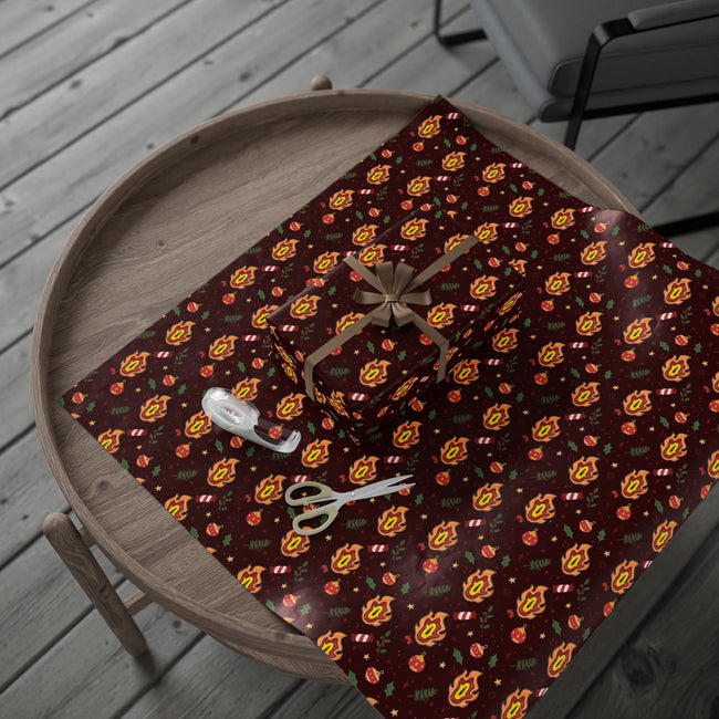 PT29102525 Holiday Gift Wrap with Christmas Design Flame Hashira