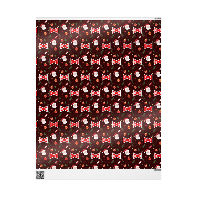 PT29102518 Holiday Gift Wrap with Christmas Design Red Ribbon