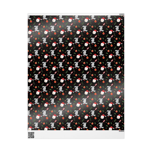 PT29102534 Holiday Gift Wrap with Christmas Design L Lawliet Symbol