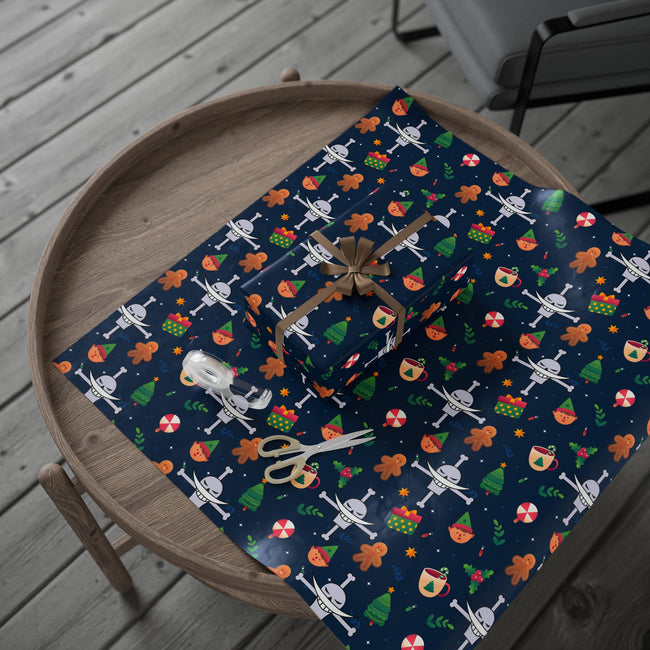 PT29102507 Holiday Gift Wrap with Christmas Design Whitebeard