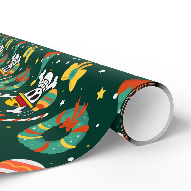 PT29102506 Holiday Gift Wrap with Christmas Design Straw Hat