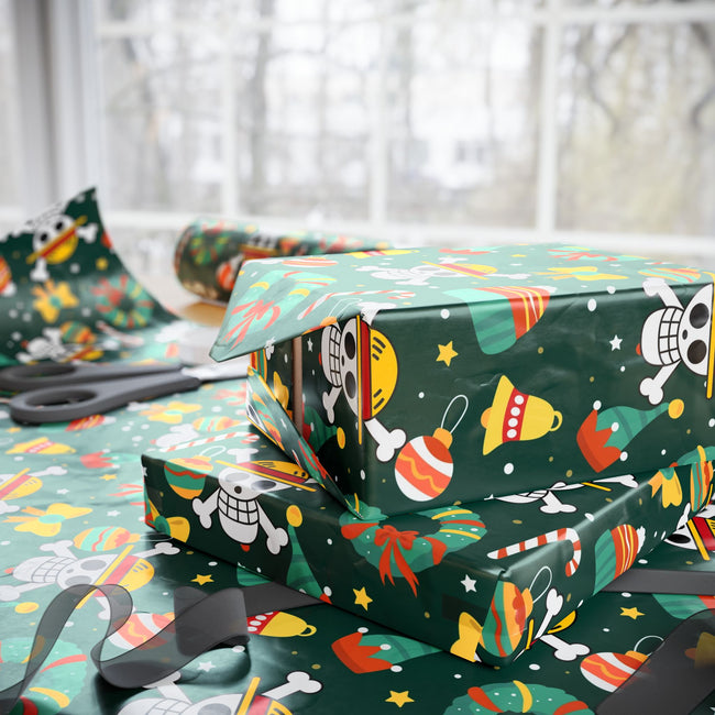 PT29102506 Holiday Gift Wrap with Christmas Design Straw Hat