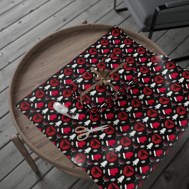 PT29102535 Holiday Gift Wrap with Christmas Design Shinigami Apple Emblem