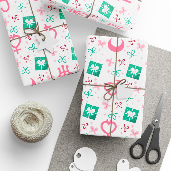 PT29102560 Holiday Gift Wrap with Christmas Design Sailor Guardians Planet