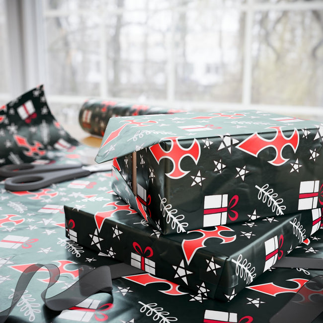 PT29102554 Holiday Gift Wrap with Christmas Design Knights of the Blood Oath