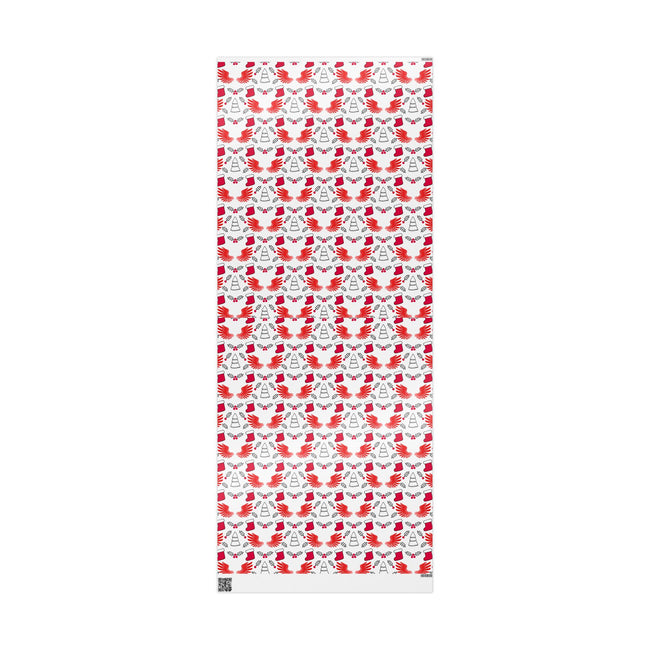 PT29102532 Holiday Gift Wrap with Christmas Design Hawks Hero Symbol