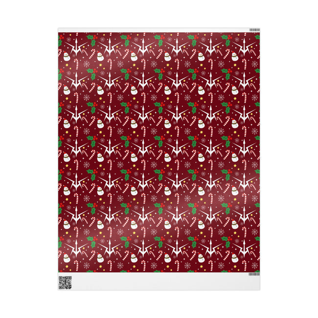 PT29102551 Holiday Gift Wrap with Christmas Design Black Knights Insignia