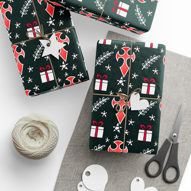 PT29102554 Holiday Gift Wrap with Christmas Design Knights of the Blood Oath