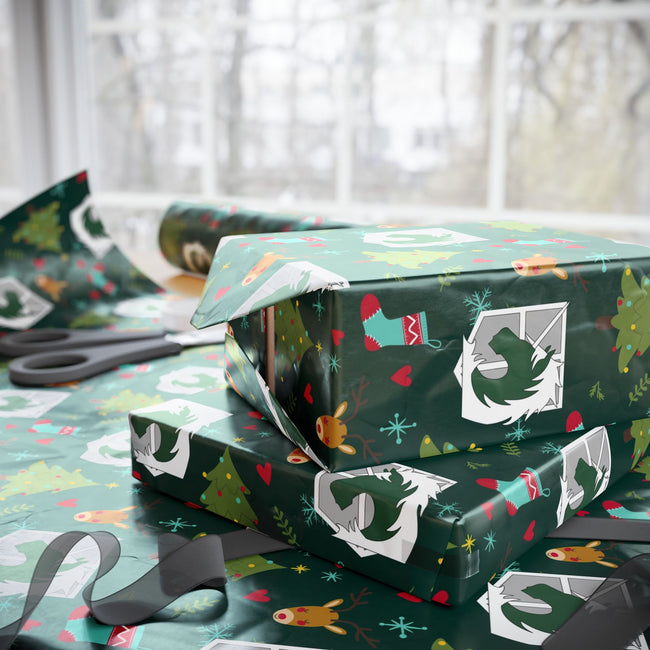 PT29102522 Holiday Gift Wrap with Christmas Design Military Police Brigade