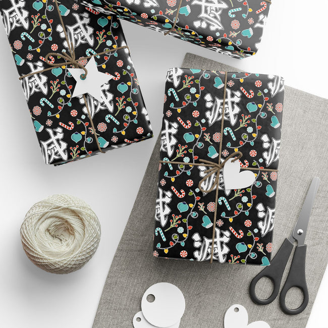 PT29102523 Holiday Gift Wrap with Christmas Design Slayer Corps