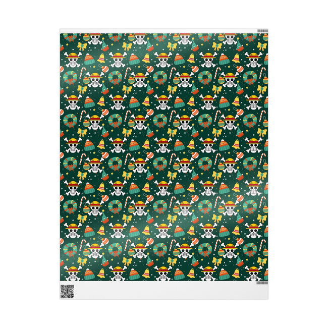 PT29102506 Holiday Gift Wrap with Christmas Design Straw Hat