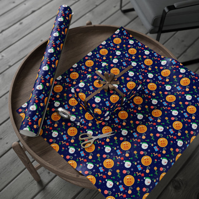 PT29102516 Holiday Gift Wrap with Christmas Design Dragon Ball
