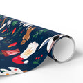 PT29102508 Holiday Gift Wrap with Christmas Design Red Hair Pirate