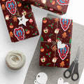 PT29102557 Holiday Gift Wrap with Christmas Design Holy Knights Cross