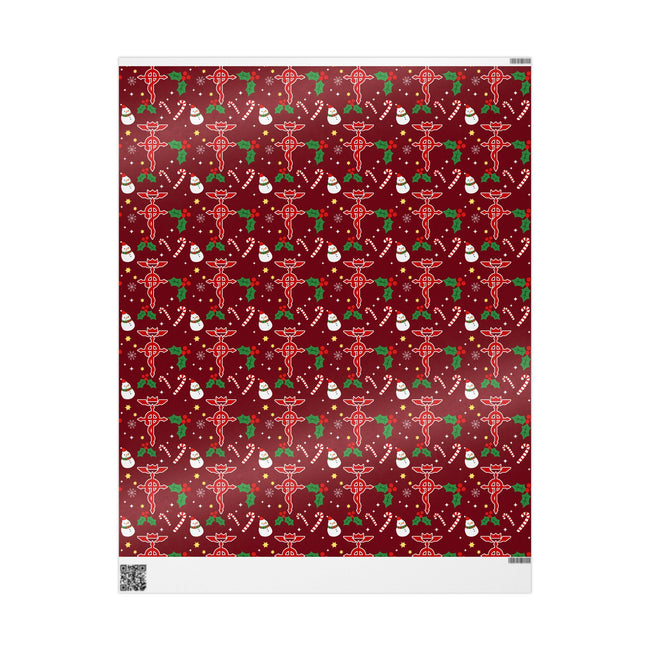 PT29102529 Holiday Gift Wrap with Christmas Design Flamel Cross