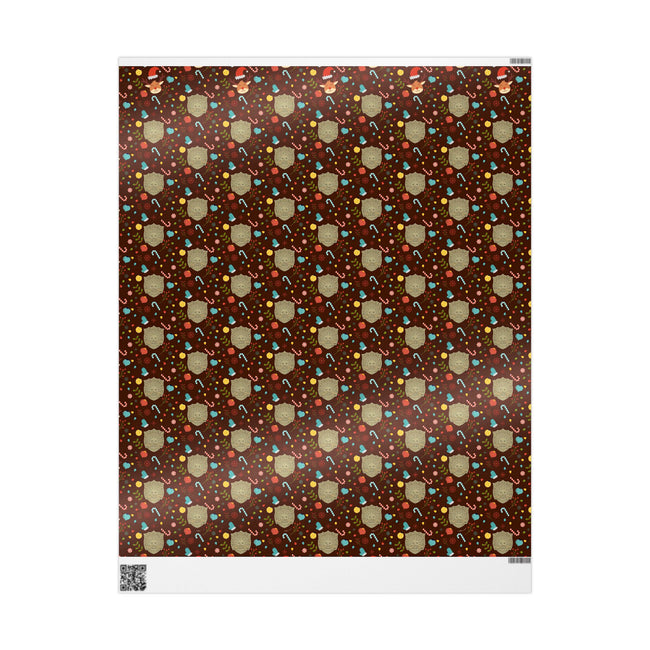 PT29102541 Holiday Gift Wrap with Christmas Design Golden Dawn Insignia