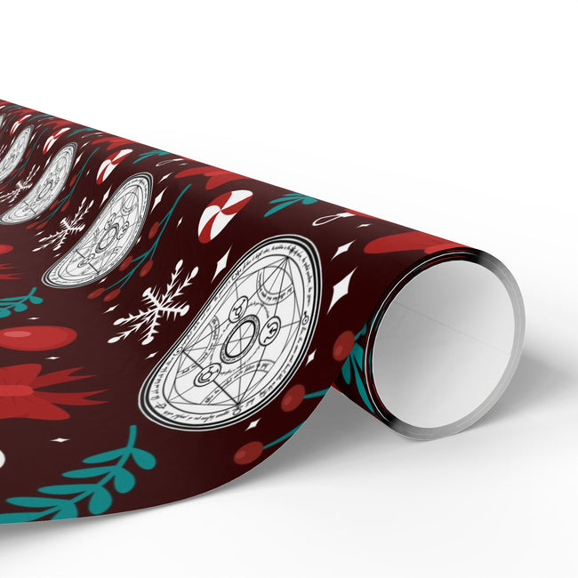 PT29102528 Holiday Gift Wrap with Christmas Design Transmutation Alchemy Emblem
