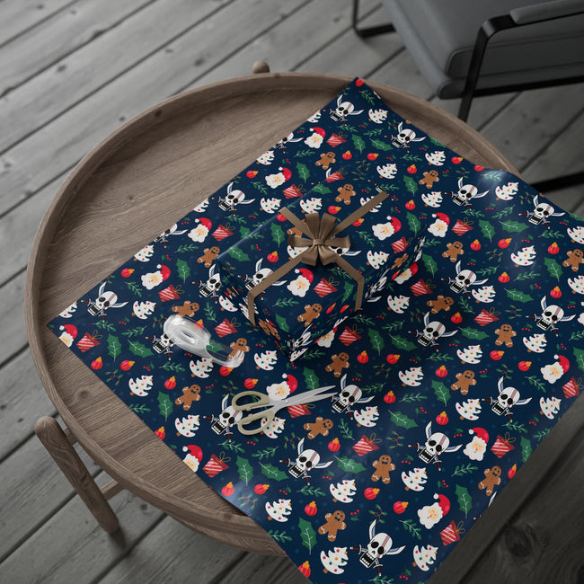 PT29102508 Holiday Gift Wrap with Christmas Design Red Hair Pirate