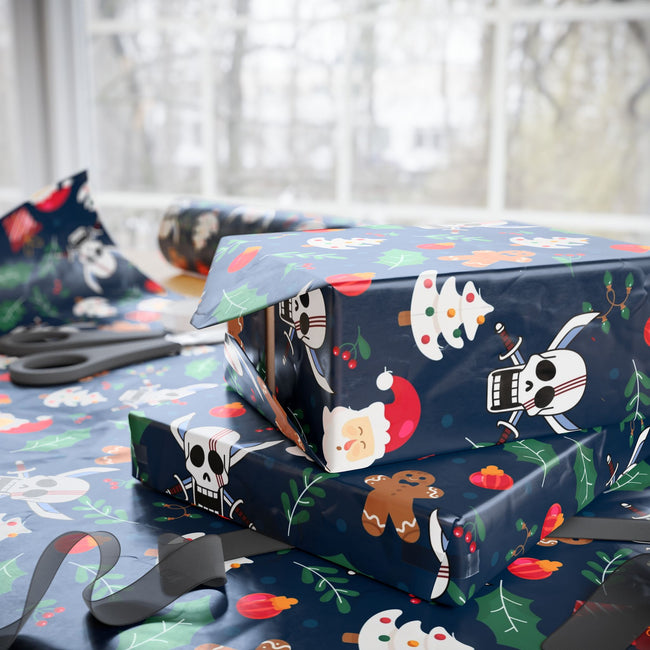 PT29102508 Holiday Gift Wrap with Christmas Design Red Hair Pirate