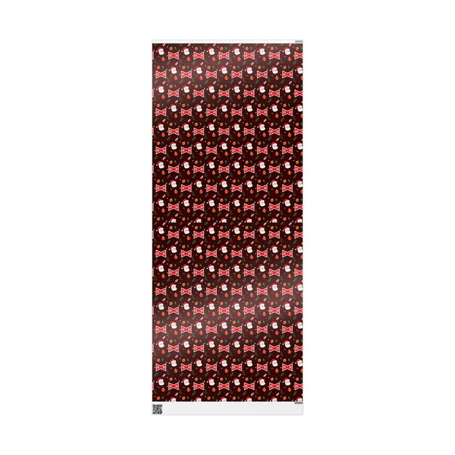PT29102518 Holiday Gift Wrap with Christmas Design Red Ribbon
