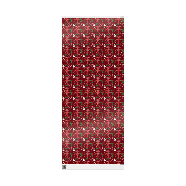PT29102529 Holiday Gift Wrap with Christmas Design Flamel Cross