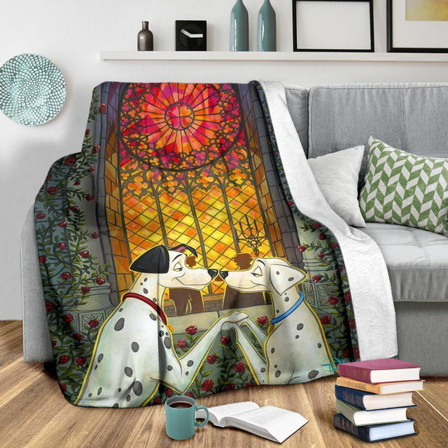 Dalmatian In Love Fleece Blanket For Bedding Decor 4 - PerfectIvy