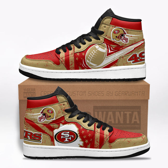 49ers Football Team Shoes Custom For Fans Sneakers TT13 1 - PerfectIvy