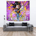 Android 17 Tapestry Custom Dragon Ball Anime Home Decor 2 - PerfectIvy