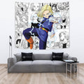 Android 18 Tapestry Custom Dragon Ball Anime Manga Room Decor 2 - PerfectIvy