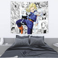 Android 18 Tapestry Custom Dragon Ball Anime Manga Room Decor 4 - PerfectIvy