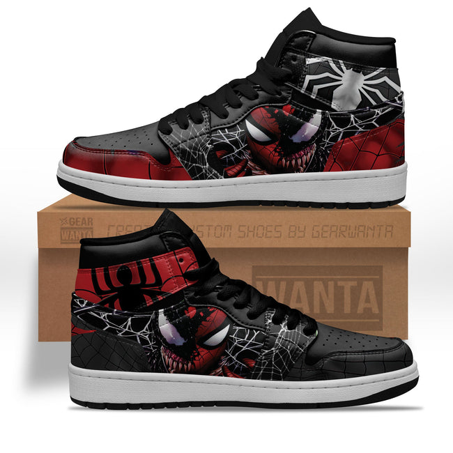 Venom and Spider-man Shoes Custom Mixed Face 1 - PerfectIvy