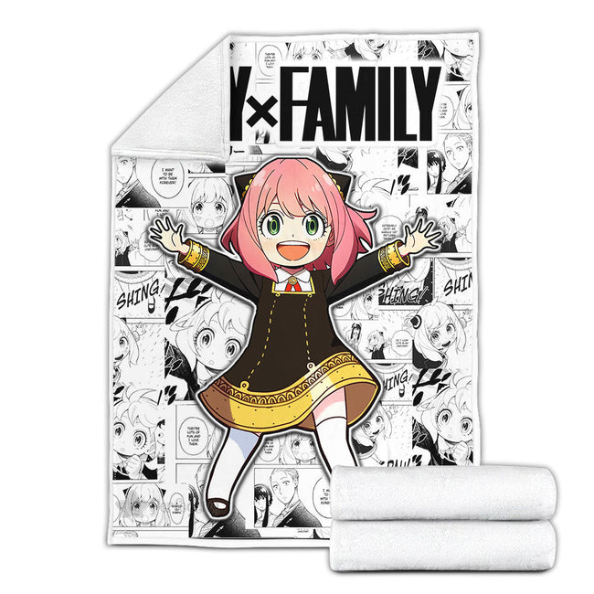 Anya Forger Fleece Blanket Custom Manga Style Gifts For Fans 2 - PerfectIvy